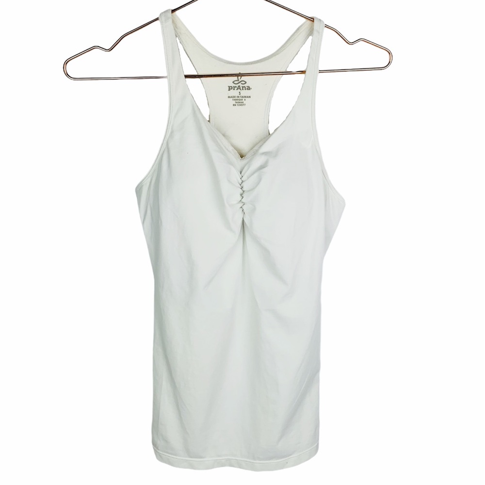 PrAna Women’s Sabin‎ T-Back Top White - Picture 2 of 12
